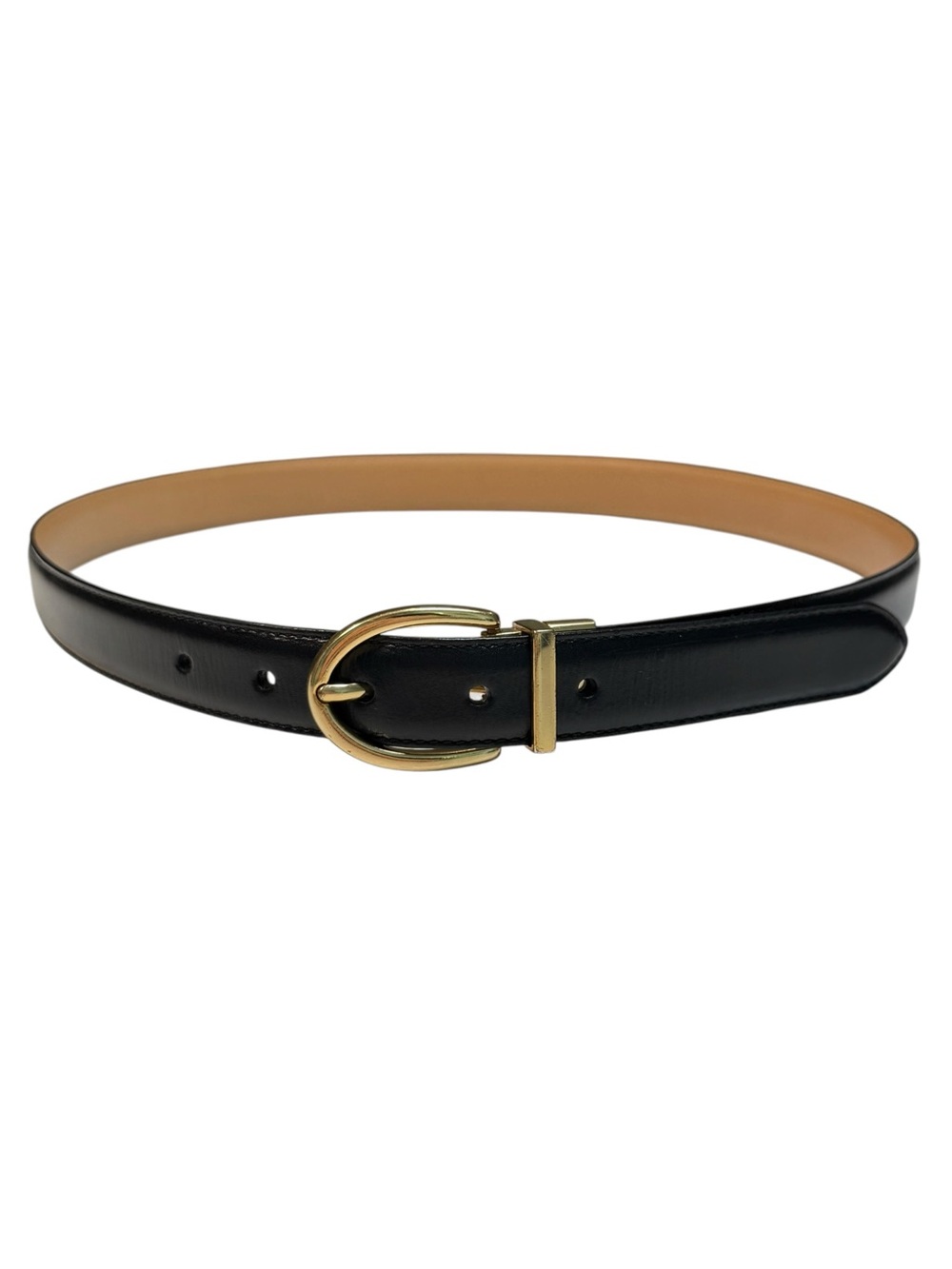 Lauren Ralph Lauren Reversible Black Tan Leather Belt - Women's Medium